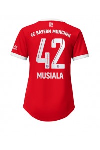 Bayern Munich Jamal Musiala #42 Fotballdrakt Hjemme Klær Dame 2022-23 Korte ermer